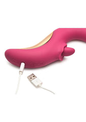 Lickgasm Tease and Please Rechargeable Silicone Thrusting Andamp; Licking Vibrator