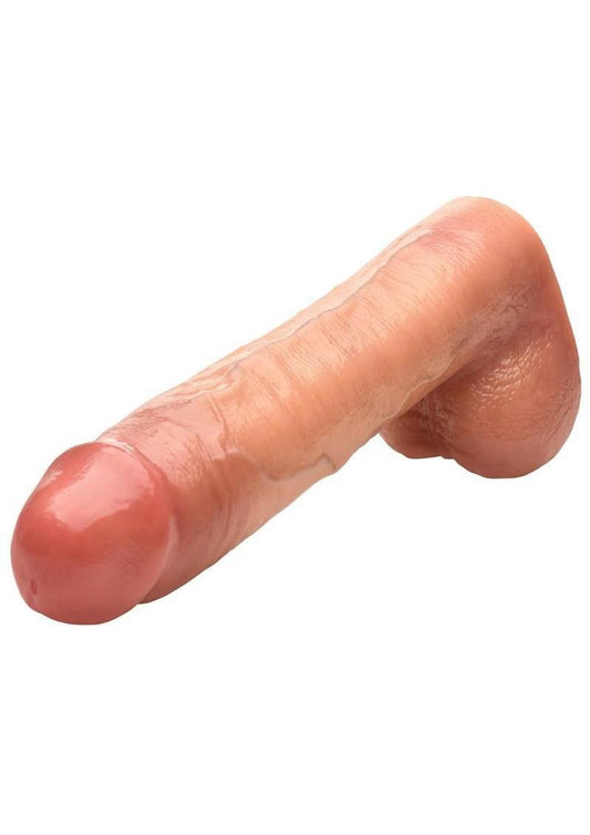 Lovebotz Cock Lock Realistic Dildo with Balls - Vanilla - 12in