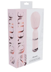Loveline Velour 10 Function Rechargeable Silicone Mini-Wand - Pink