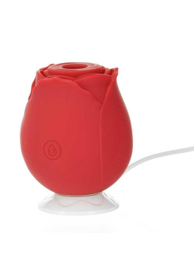 rose shaped silicone suction stimulator for women