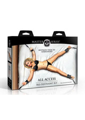 Master Series All Access Bed Restraint Kit - Black Bondage Equipment