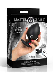 Inflatable silicone anal plug magnetic pump