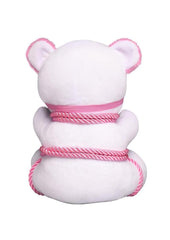 Bondage bear plush for BDSM aftercare and brat play