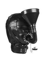 Master Series Degraded Sensory Deprivation Hood with Funnel Hardcore Bdsm Equipment, Bondage Gear