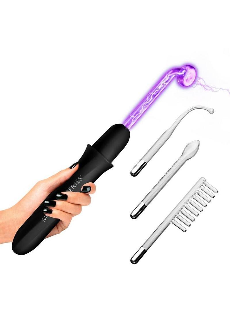 rechargeable e stim wand with glass electrodes