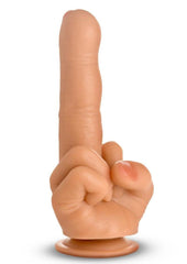 Toy shaped like a hand giving the middle finger for Fucking