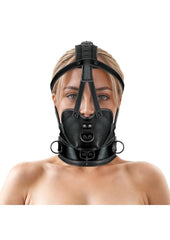 Master Series Lockable Head Harness with Muzzle hardcore BDSm Equipment,
