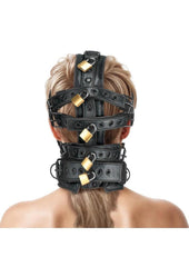 Master Series Lockable Head Harness with Muzzle hardcore BDSm Equipment,