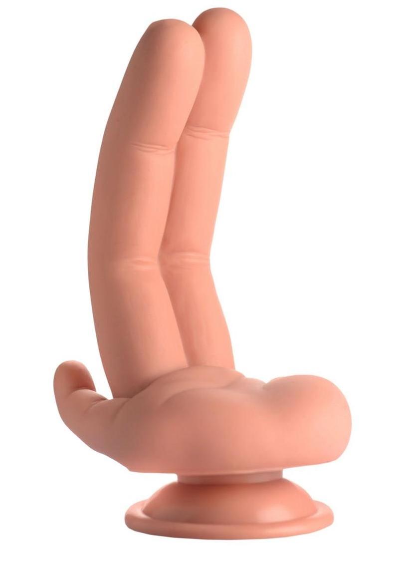 Master Series Mr Fingers Silicone Dildo 7.8iin - Vanilla