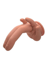 body safe silicone dual finger dildo design