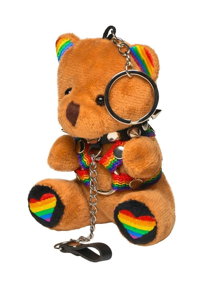 Plush LGBTQ novelty gift with bondage collar and leash