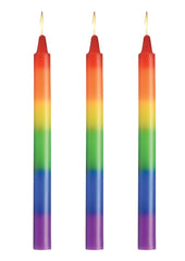 Master Series Pride Candles Rainbow Drip Candle - Multicolor/Rainbow - Set Of 3