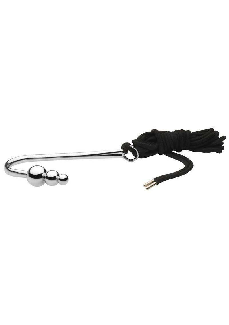 steel beaded anal hook for BDSM restraint play