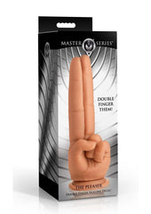 Master Series The Pleaser Double Finger Silicone Dildo Unusual Sex Toys