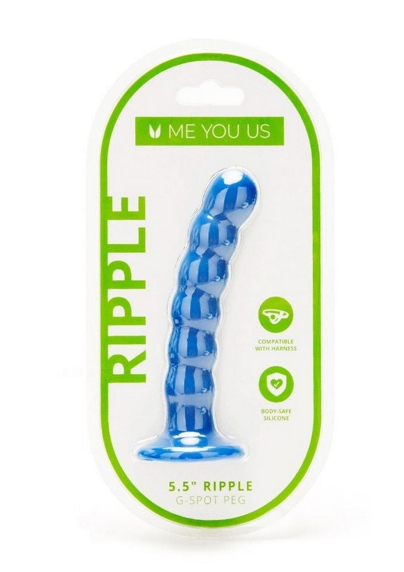 ME YOU US Ripple G-Spot Peg - Blue - 5.5in