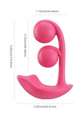Melody Sex Toys for Her Pressure Sensing App-Controlled Rechargeable Silicone Twin Balls Clit and G-Spot Vibrator