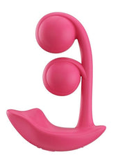 Melody Sex Toys for Her Pressure Sensing App-Controlled Rechargeable Silicone Twin Balls Clit and G-Spot Vibrator