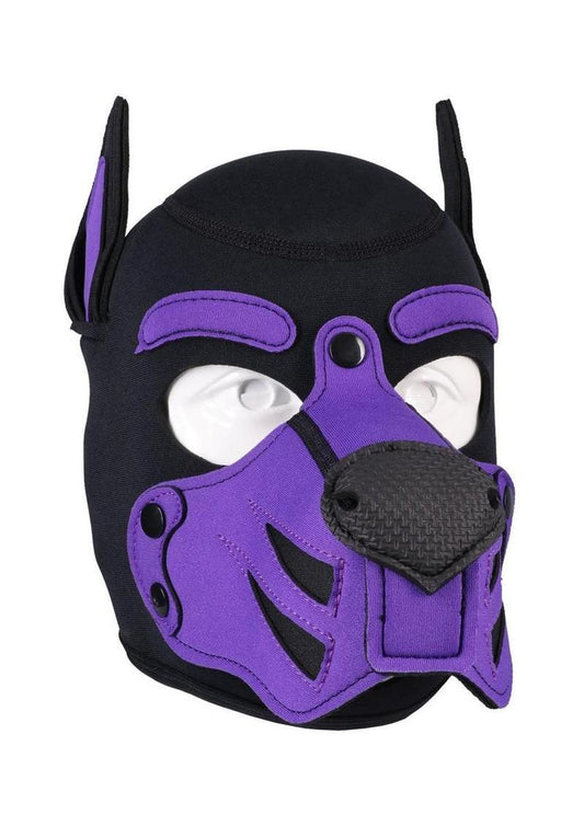 neoprene pup play hood detail