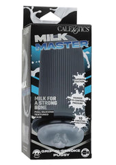 Milk Master Grip-N-Stroke Pussy Rechargeable Silicone Masturbator - Black