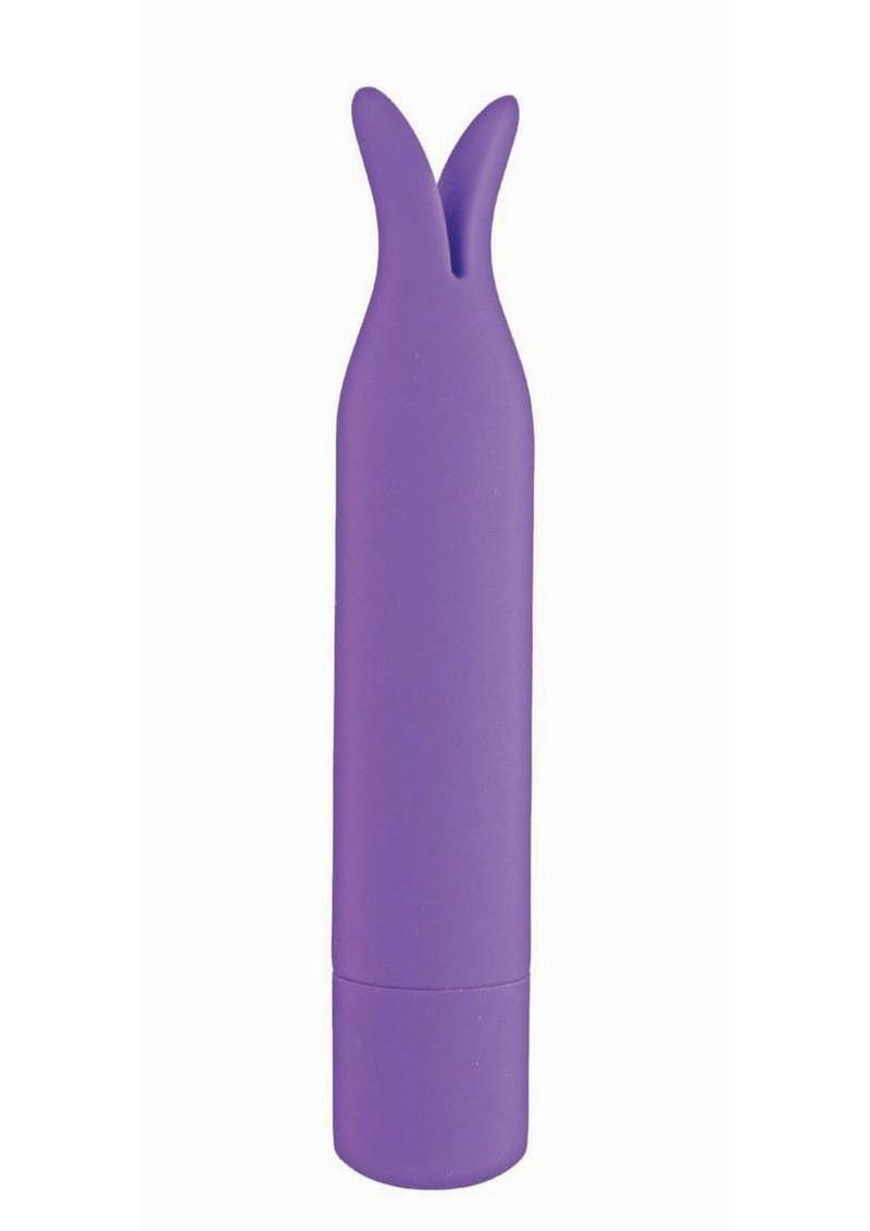 compact rechargeable bullet vibrator with silicone tickler tip