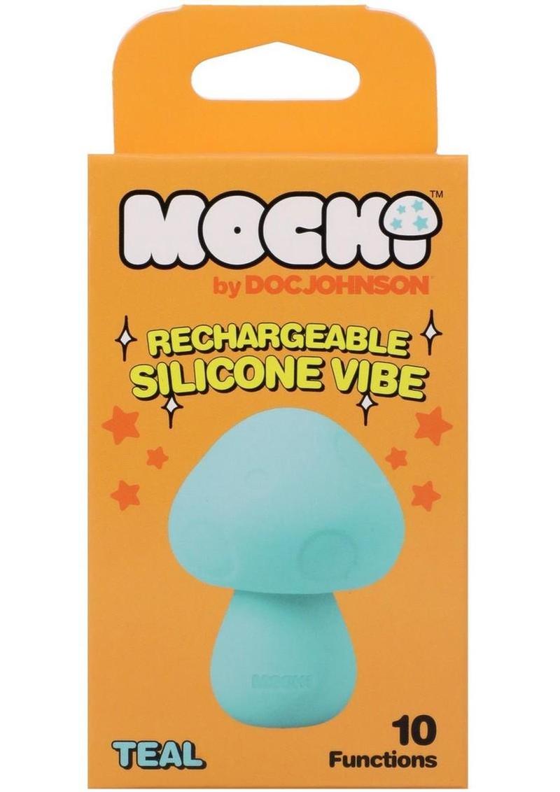 Mochi Mushroom Vibe 10 Function Silicone Rechargeable Vibrator - Teal
