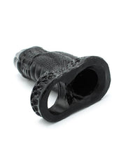Ball stretcher cock sleeve offering stamina support and added intensity during sexual activity