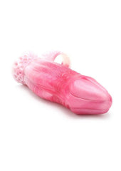 Cock sleeve toy with flexible silicone body designed for comfort and stimulating texture