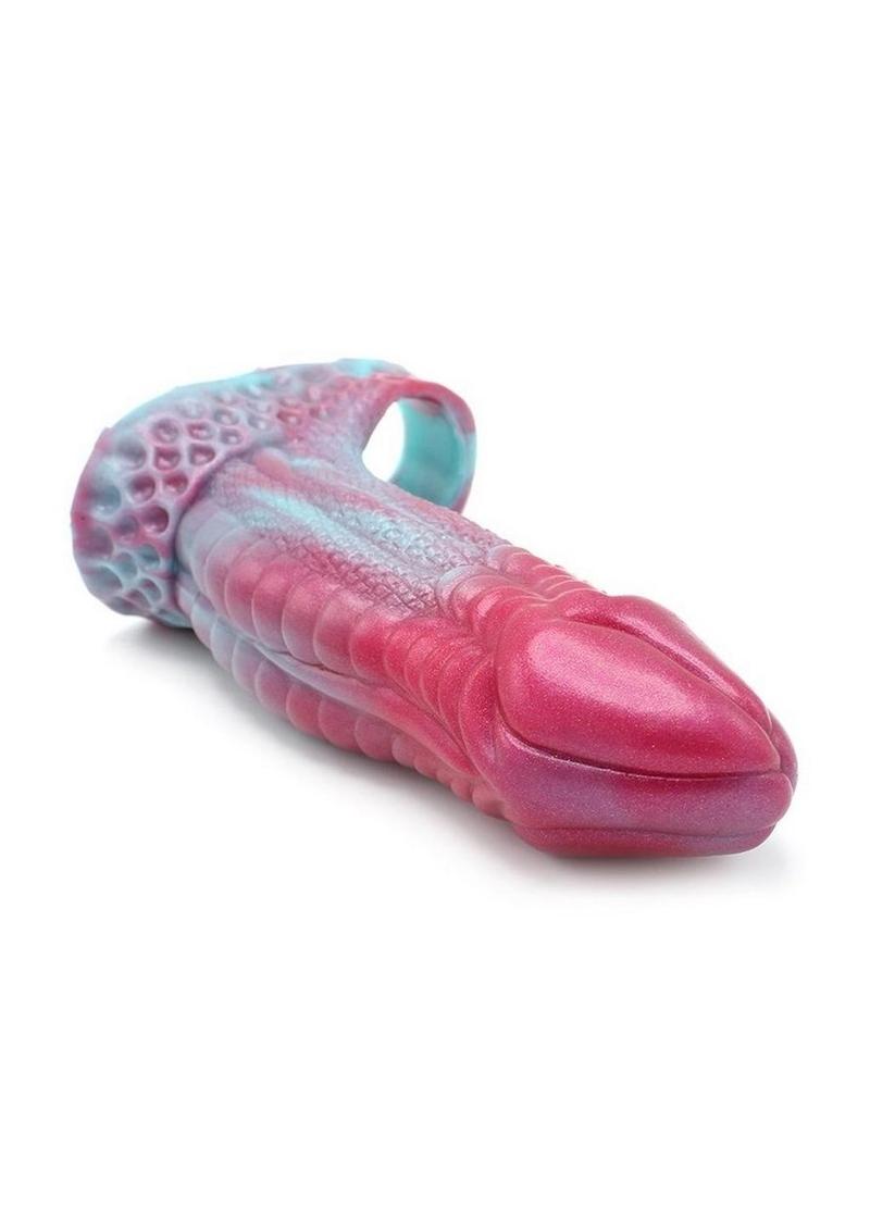 Penis toy sleeve with bumps and ridges crafted for stimulating anal and vaginal penetration