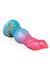 Frostfang fantasy dildo soft silicone with detailed shaft vibrant color gradient flared base safe intense sensations for erotic exploration
