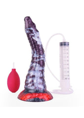 Serpent inspired silicone dildo with spiraled shaft body safe design fluid channel fantasy toy for deep stimulation from adult toy store