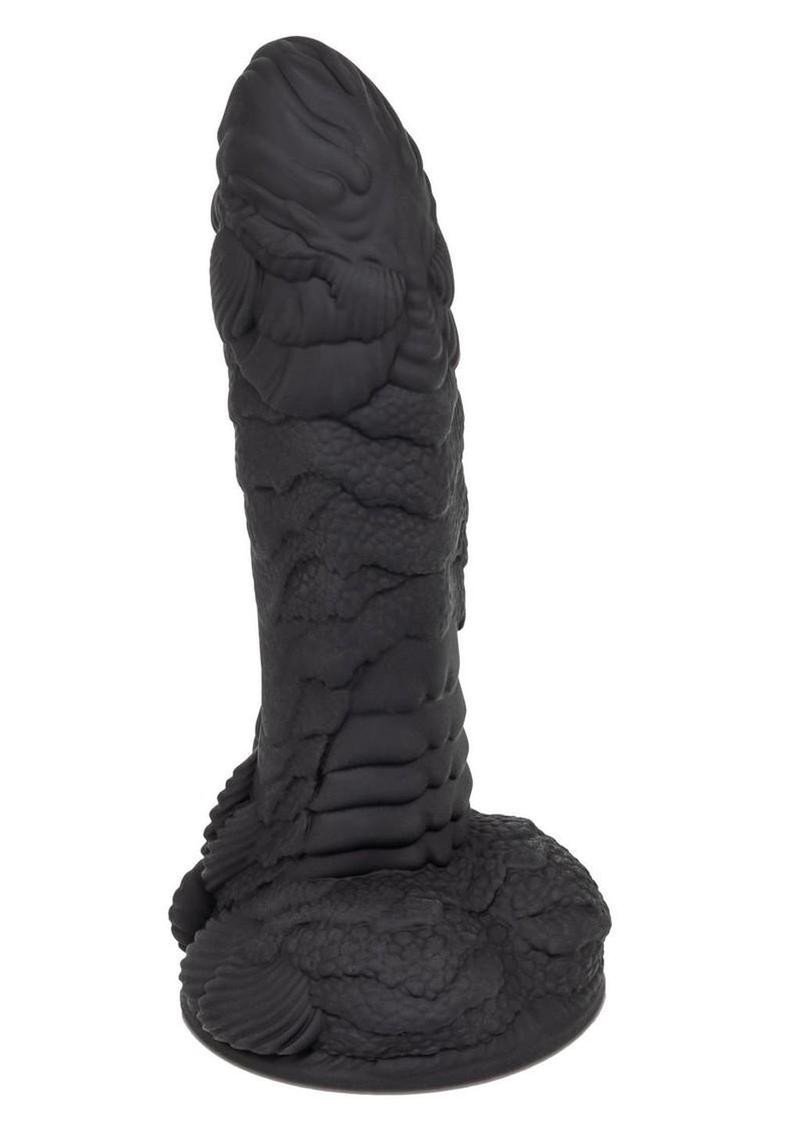 Monster Dong The Gill Man Silicone Dildo - Black - 7.25in
