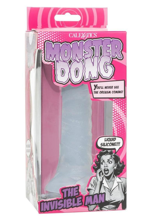 Monster Dong The Invisible Man Silicone Dildo - Clear - 6in