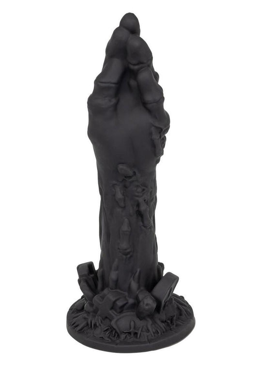 Monster Dong The Zombie Silicone Dildo - Black - 9in