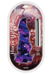 Monster Romance Horny Halfling Rechargeable Silicone Dong - Multicolor/Purple