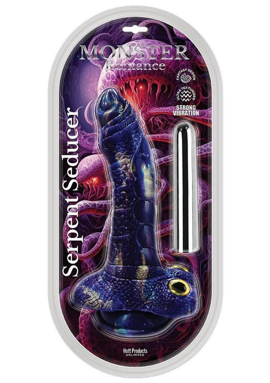 Monster Romance Serpent Seducer Rechargeable Silicone Dong - Multicolor/Purple