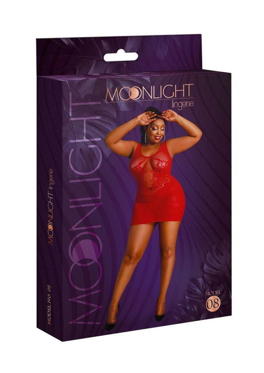 Moonlight Model 08 Dress - Black/Red - Plus Size/Queen