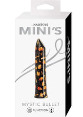 <h2>Dark, Mysterious, and Powerfully Seductive</h2>
<p>Unleash dark, mysterious vibes with the <strong>Nasstoys Mini’s Mystic Bullet</strong>, a compact powerhouse with a magical twist. Featuring a bold black design adorned with shimmering gems and miniature swords, this USB rechargeable bullet adds a touch of mystery to your pleasure ritual. Perfectly sized for discreet travel or pairing with other toys that accommodate bullet vibes, it’s built to satisfy in style.</p>
<p>It’s 10 powerful vibration functio