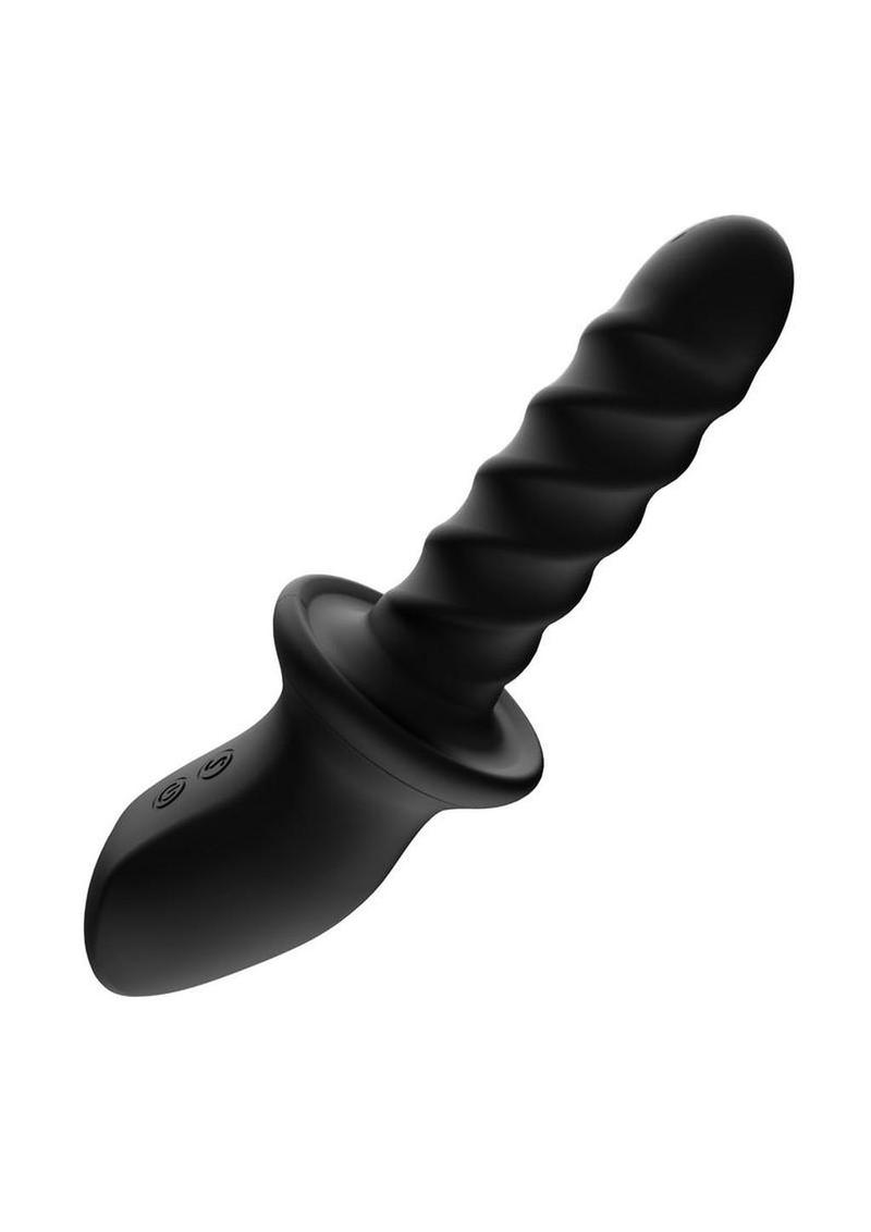 thrusting rotating prostate massager for intense stimulation