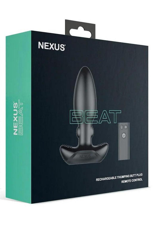 body safe anal plug featuring deep rhythmic motion and waterproof construction - Black