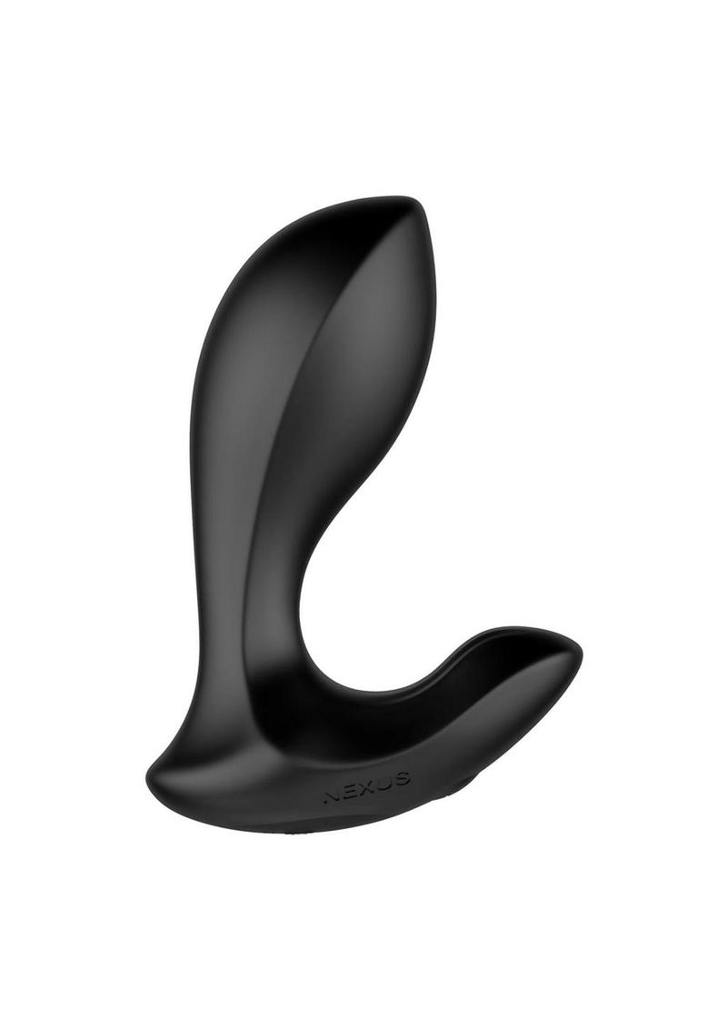 Nexus Duo Rechargeable Silicone Remote Control Butt Plug - Black - Medium