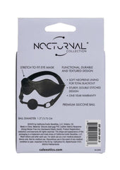 Bondage eye mask and breathable ball gag duo soft blackout mask silicone gag comfortable secure fit ideal for submission and sensory play
