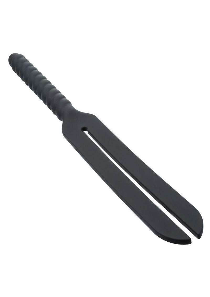 black slapper with ribbed handle