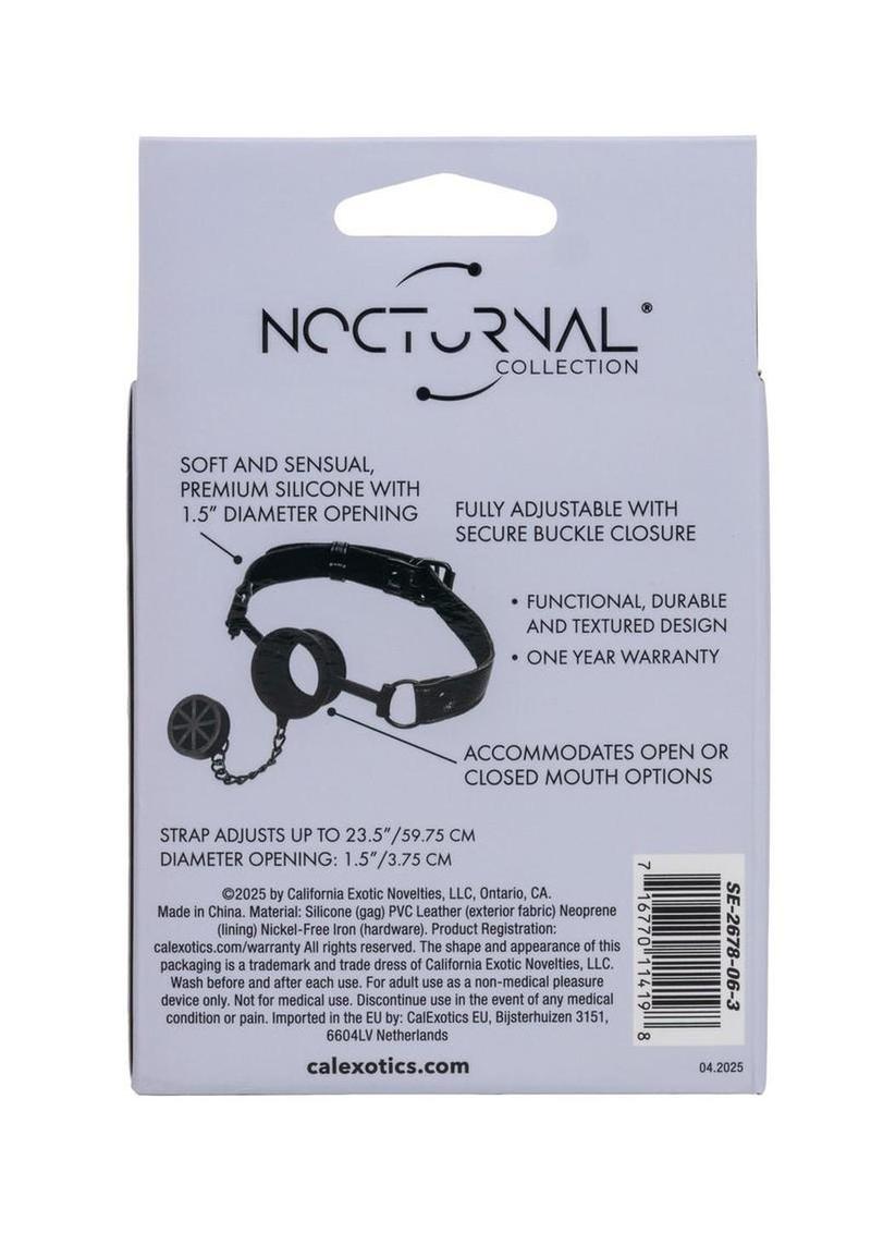 nocturnal collection silicone gag crafted for comfort control and thrilling dominance during intimate bondage