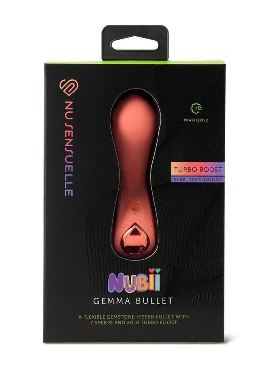 Nu Sensuelle Gemma Turbo Rechargeable Silicone Bullet - Coral