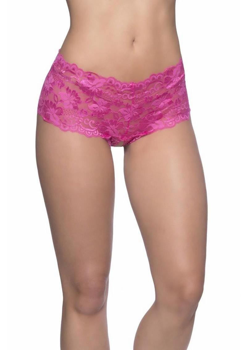 sexy lace boyshort lingerie with lace up back detail