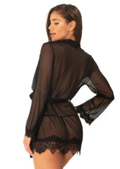 see through robe with matching g string set
