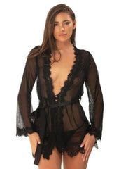 soft mesh robe elegant womens lingerie