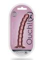 Ouch! Beaded G-Spot Silicone Dildo 6.5in - Metallic