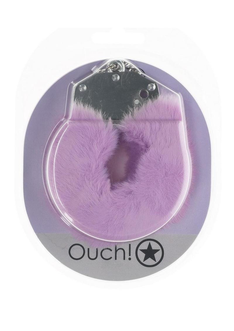 Ouch! Heavy-Duty Fluffy Handcuffs - Lavender/Purple