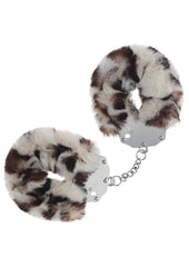 Ouch! Heavy-Duty Fluffy Handcuffs - Snowleopard - Animal Print